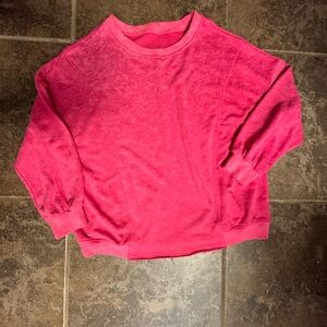 Women's Pink Stonewashed Sweatshirt